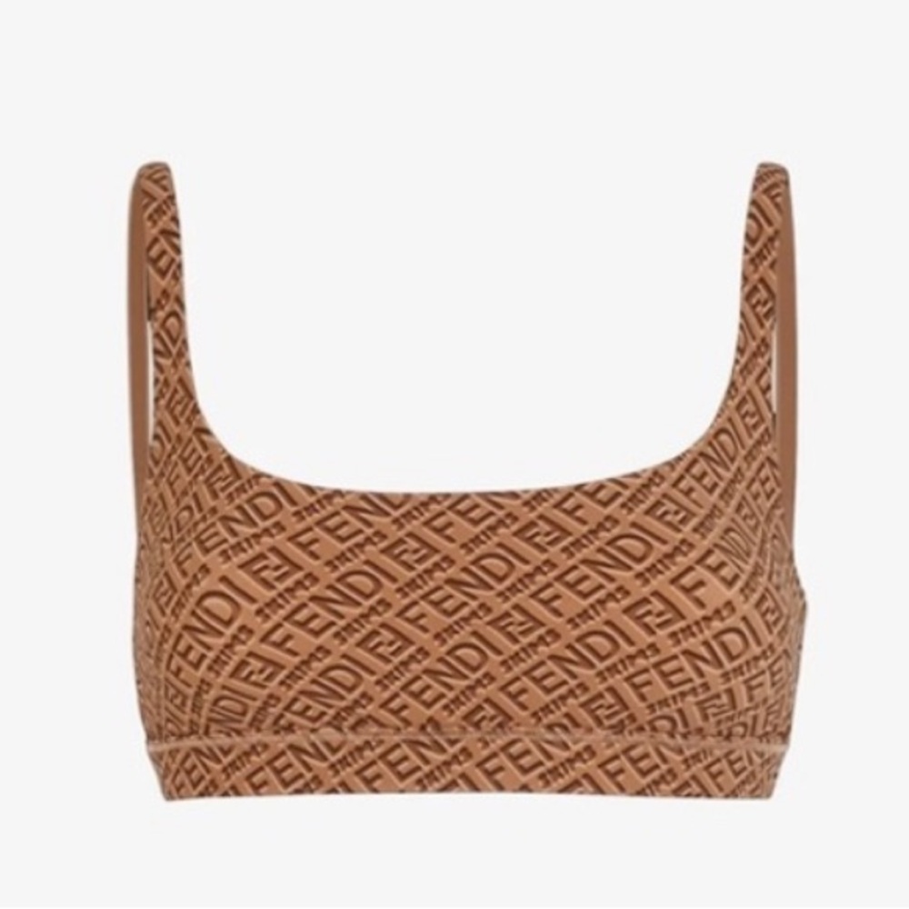 Fendi x Skims Scoop Bralette Black & Brown Duo (2-pack) 2X XXL Monogram Logo New - Picture 8 of 12